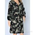 Women Printed Long Sleeve Dress